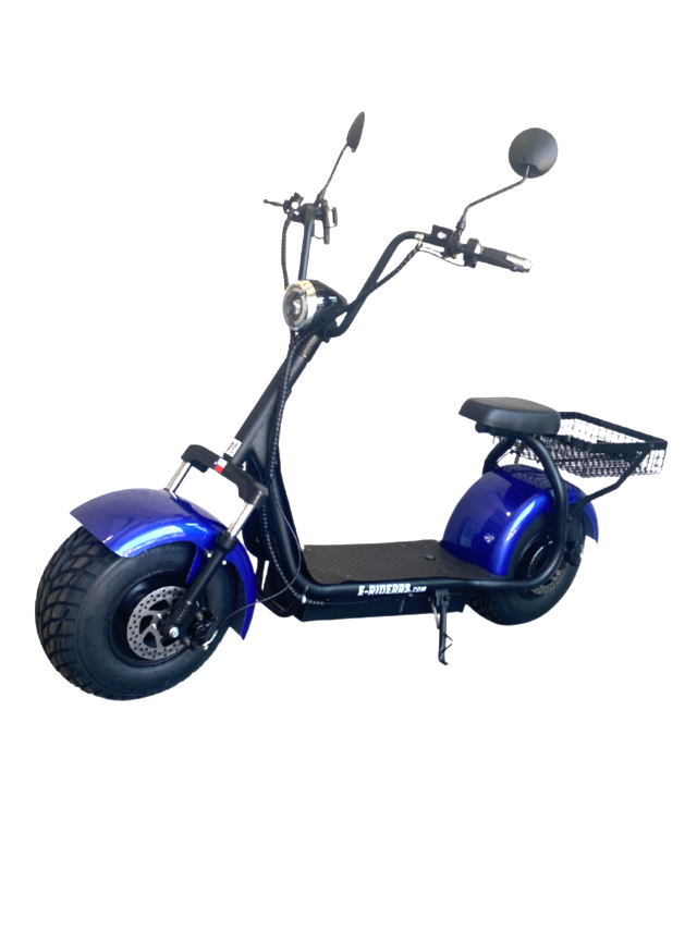 blue e-scooter